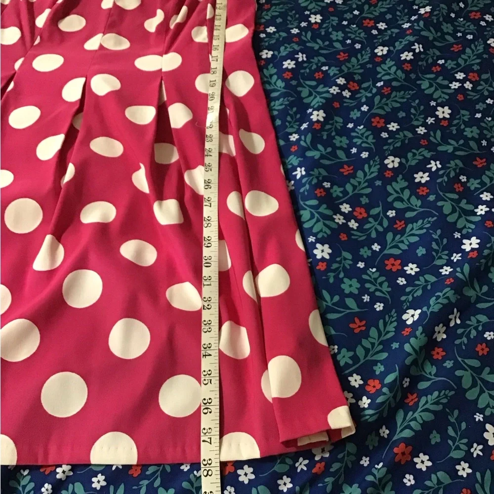 Woman’s size 14 AGB dress, crop sleeves, zipper down back, pink and white